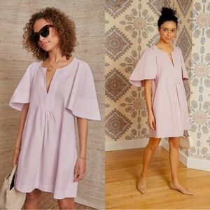 Tuckernuck Soft Pink Flutter Sleeve Mini Dress